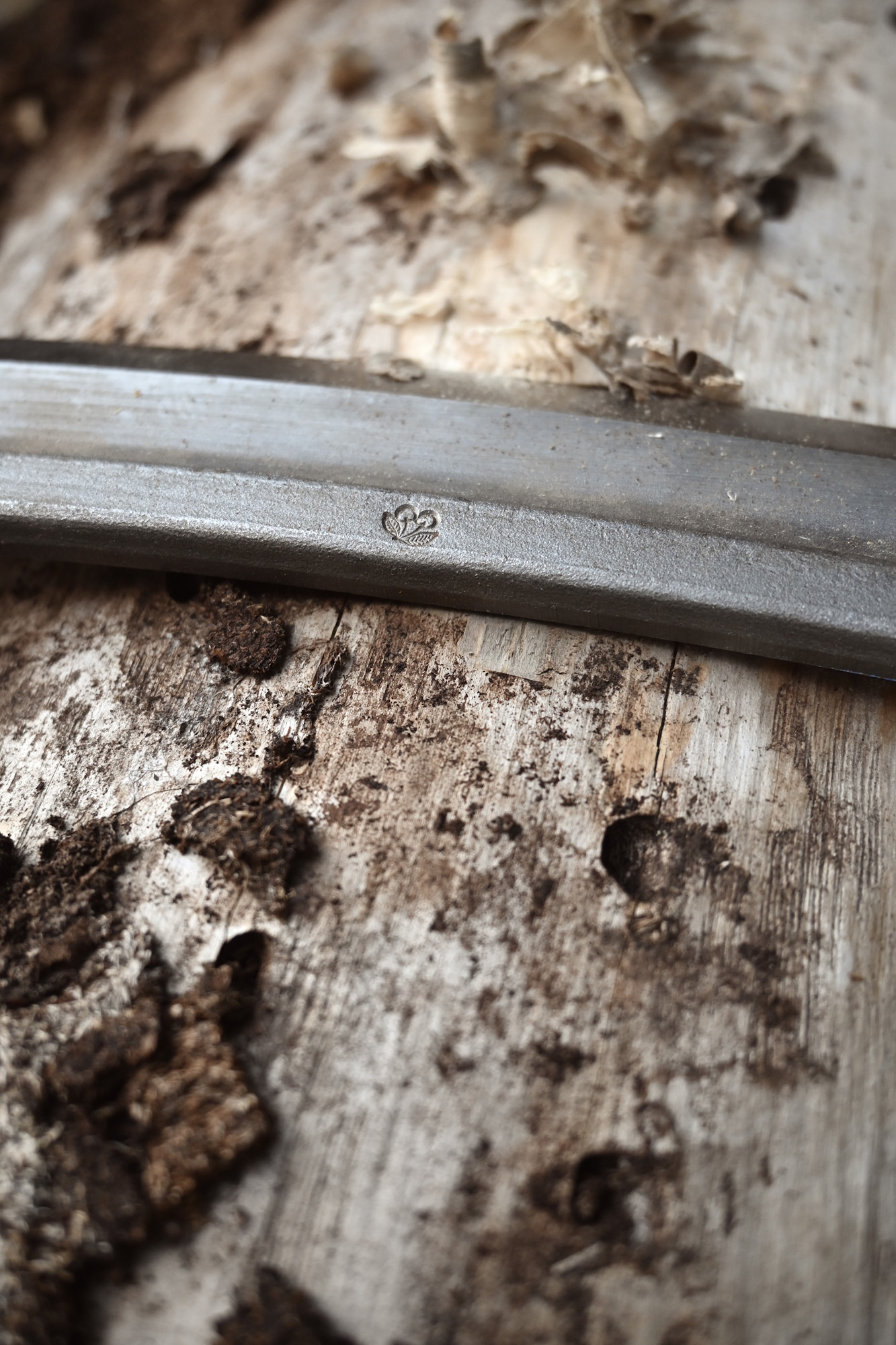 Zugmesser mit Rotbuchenheft, gerade, 300 mm
