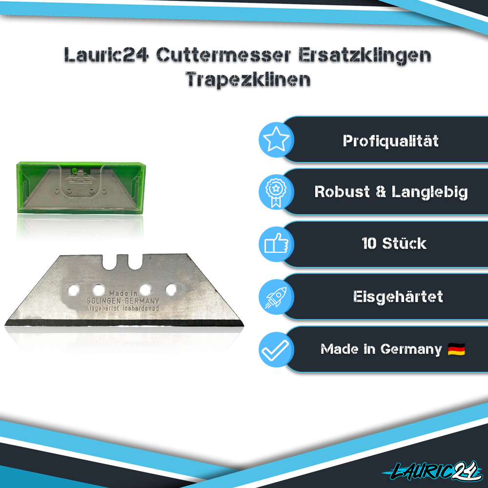 Ersatzklinge 10 Stk. Trapezklingen 60x19x0,65 mm