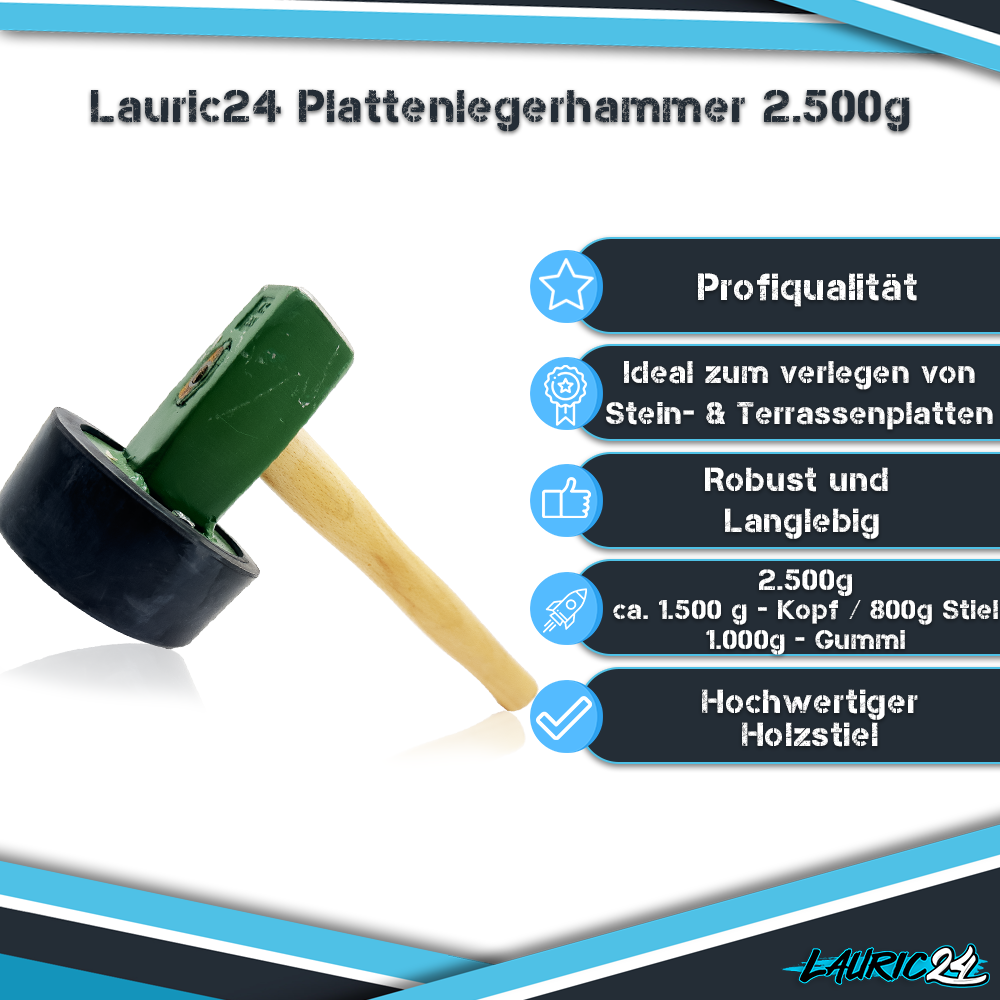 Plattenlegerhammer 2.500g