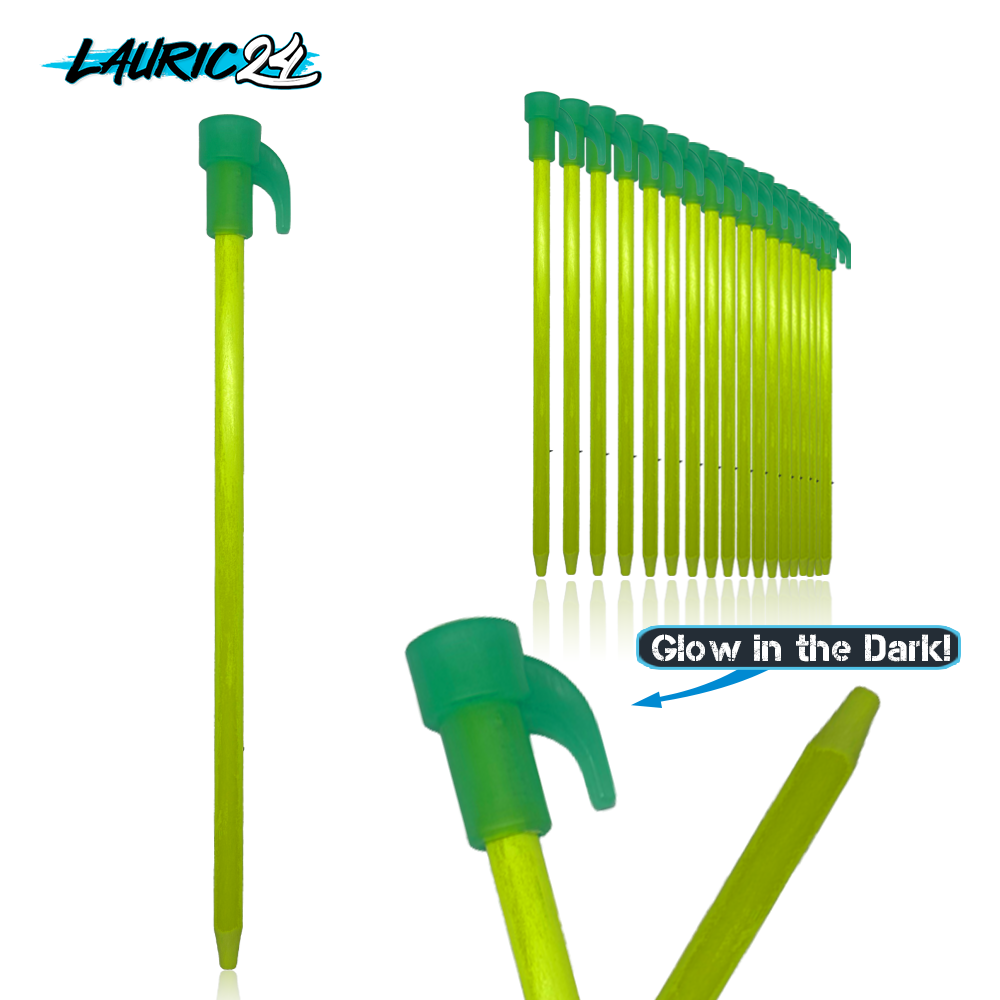 Zelt Heringe Glow in the Dark 6 Stück