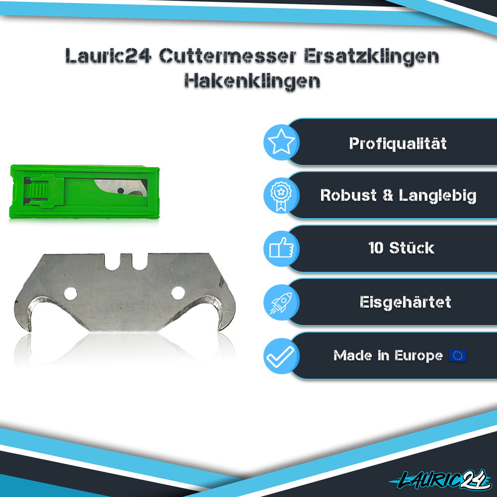 Ersatzklinge 10 Stk. Hakenklingen 52x19x0,62 mm