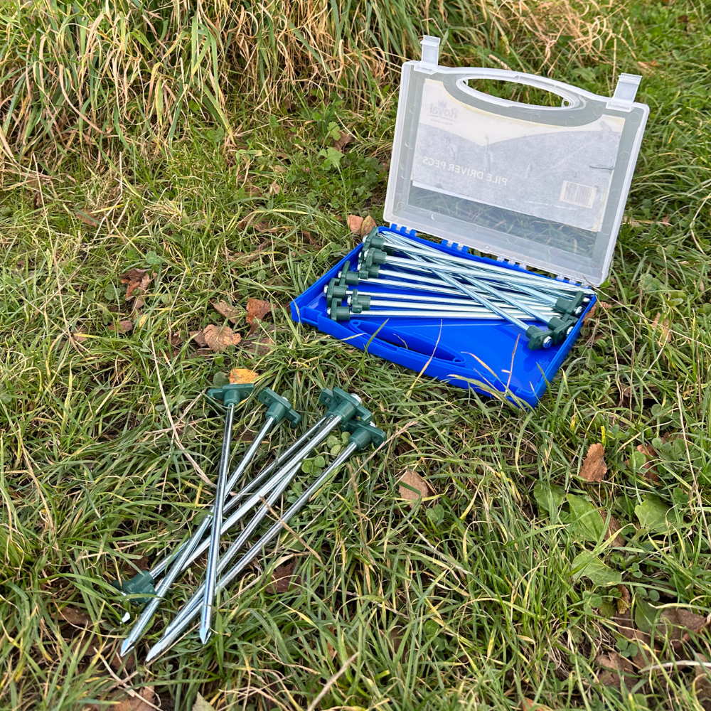 Zelt-Heringe 18 Stück inkl. Box Grün