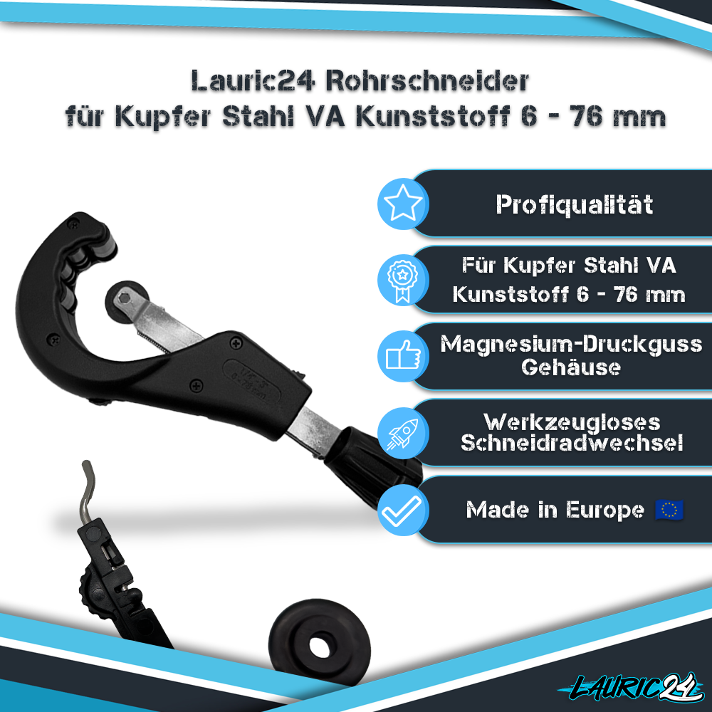 Rohrabschneider Kupfer Stahl Kunststoff 6 - 76 mm 