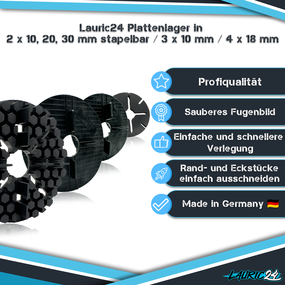 Plattenlager 2x10, 3x10,  4x18 , Ausgleichsscheiben