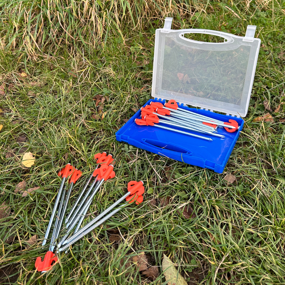Zelt-Heringe 20 Stück inkl. Box Orange