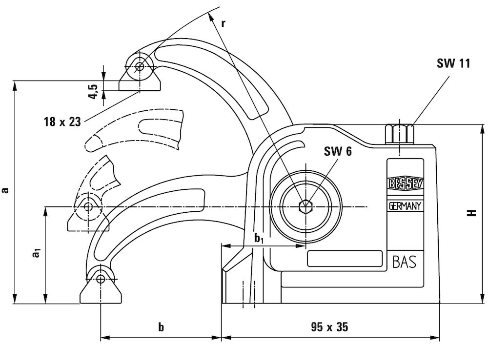Maschinentischspanner BAS-C