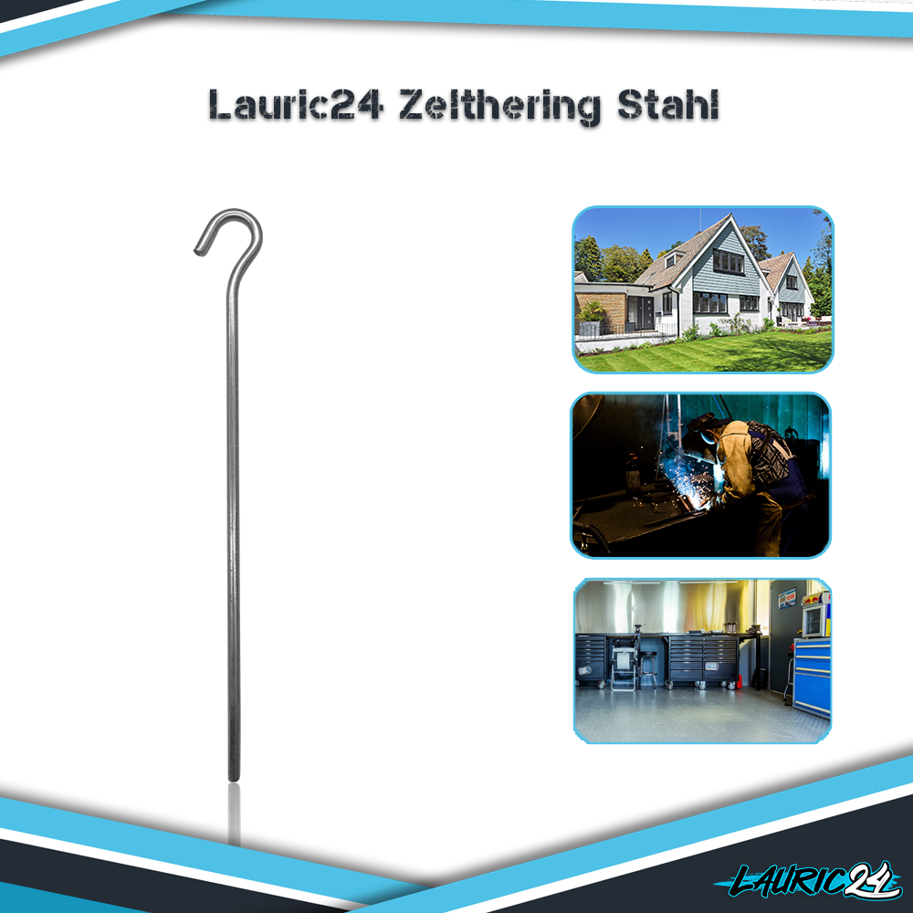 Zelt-Heringe aus Stahl - 24 cm-6 Stück