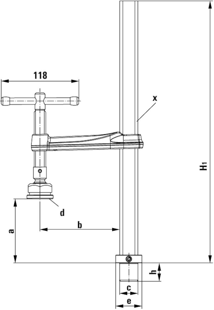 Spannelement mit Spezialdruckplatte TWM28