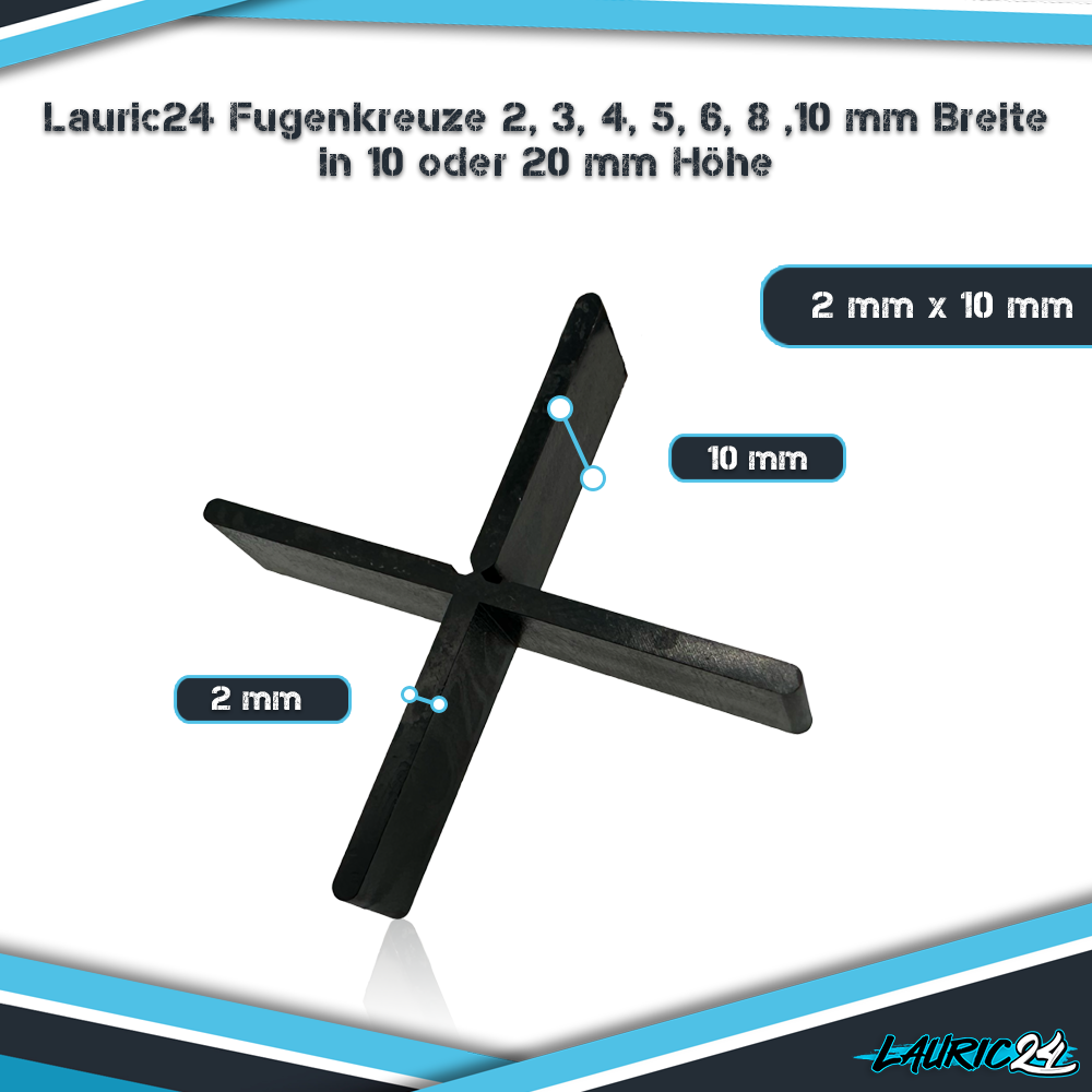 Fugenkreuze 2 mm x 10 mm - 100 Stück