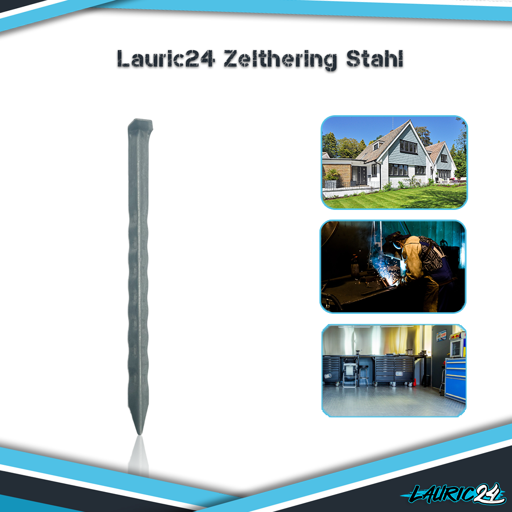 Zelt-Heringe aus Stahl - 18,5 cm - 24 cm 24 cm-6 Stück